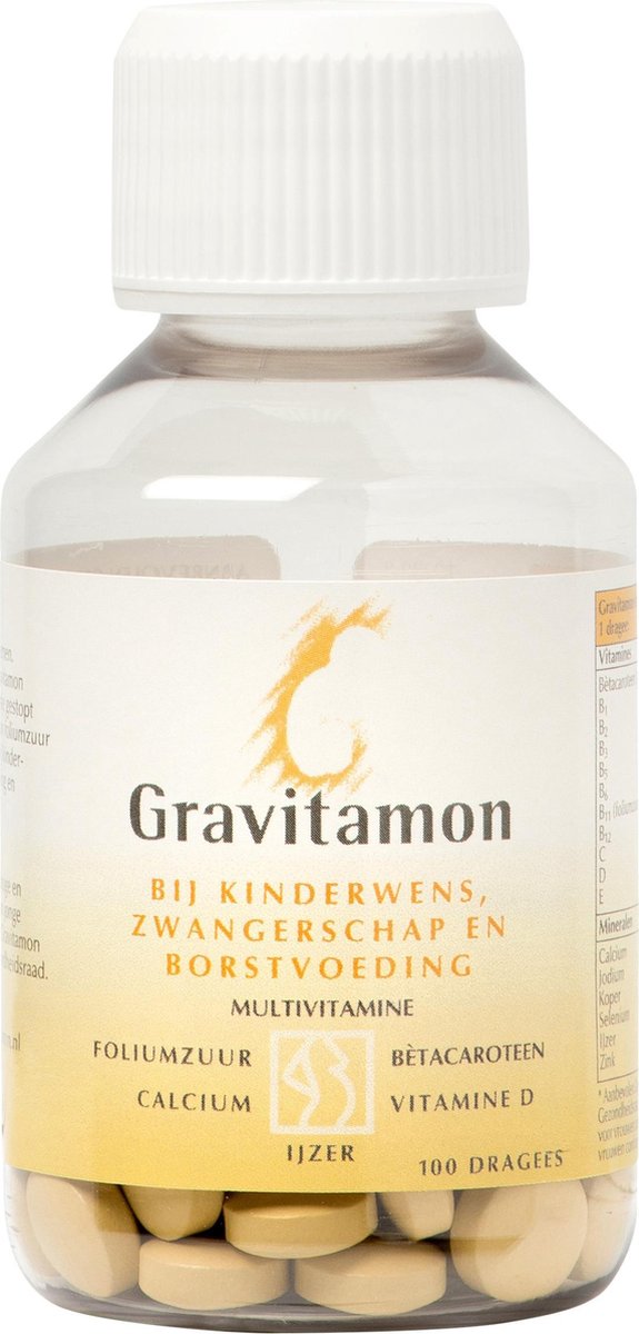 Gravitamon - 100 Tabletten - Multivitamine zwangerschap | bol.com