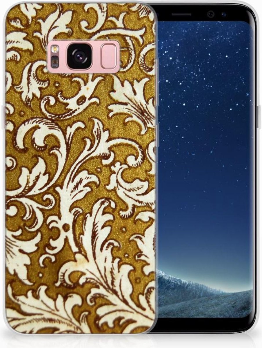 Siliconen Hoesje Samsung Galaxy S8 Barok Goud