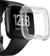 Hoesje geschikt voor Fitbit Versa - Anti Shock Proof Siliconen TPU Back Cover Case Hoes Transparant