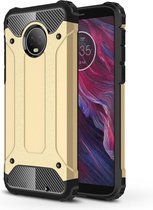 Armor Hybrid Back Cover - Motorola Moto G6 Plus Hoesje - Goud