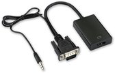 VGA (+ Audio) naar HDMI Adapter - Zwart - VGA naar HDMI Monitor/TV