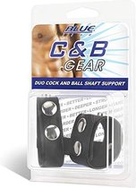 Blue Line Duo Cock And Ball Shaft Support Black OS