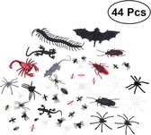 Decoratie Enge beestjes 44 stuks ( Spinnen, Vliegen, Mieren )