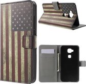 Huawei G8 wallet agenda hoesje USA vlag