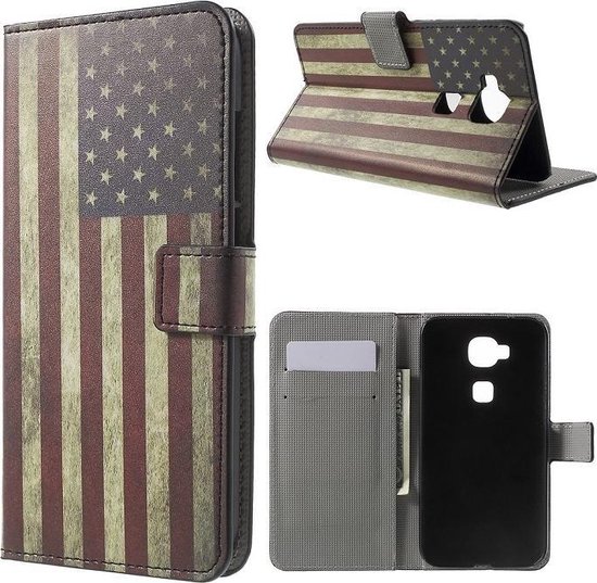 Huawei G8 wallet agenda hoesje USA vlag