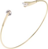 24/7 Jewelry Collection Diamantjes Bangle Armband - Goudkleurig