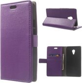 Litchi Wallet Hoesje Motorola Nexus 6 paars