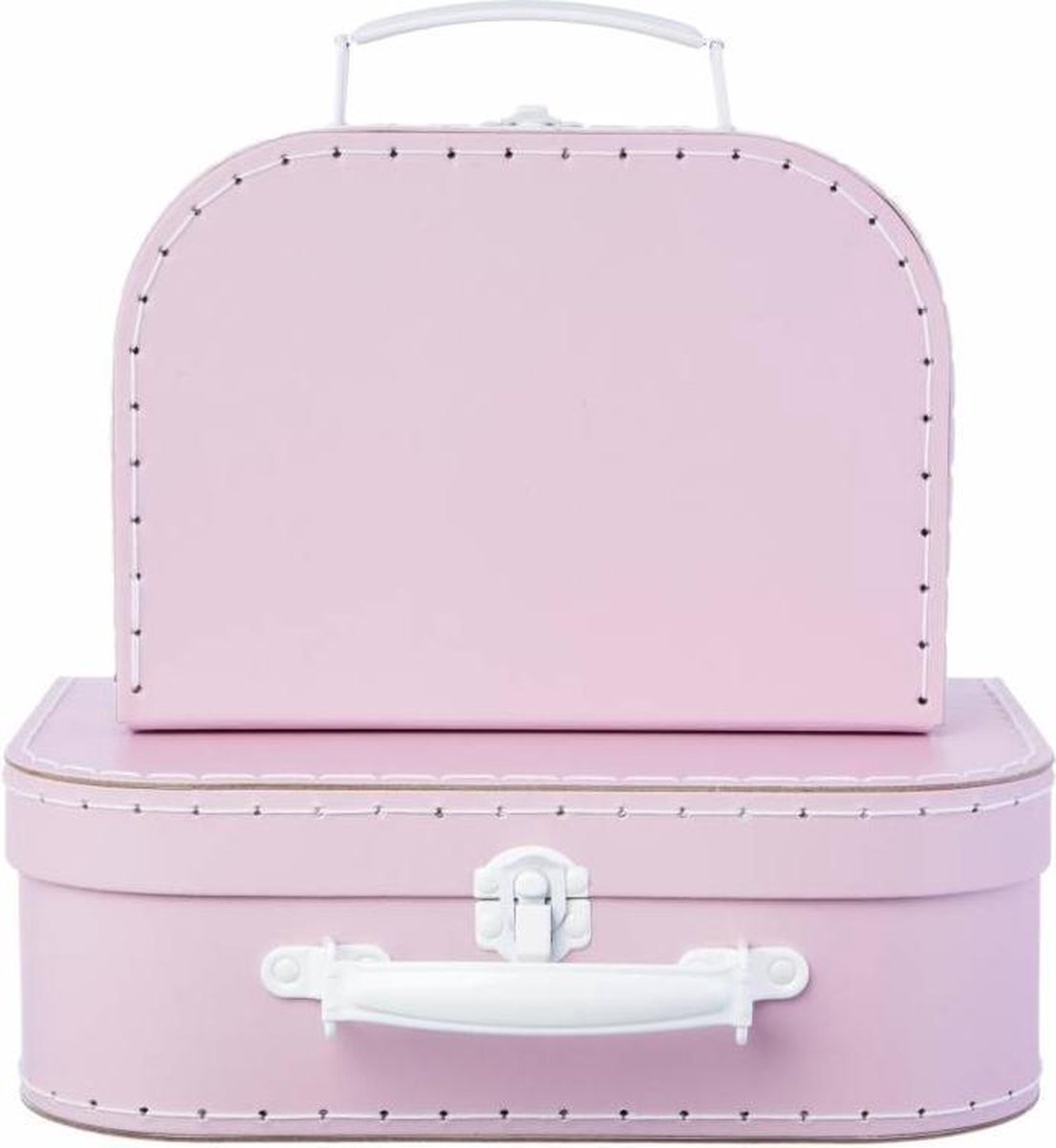 Kofferset / Set van 2 koffertjes Pastel Roze | bol.com