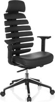 hjh office Ergo Line II Pro - Chaise de bureau - Cuir - Noir