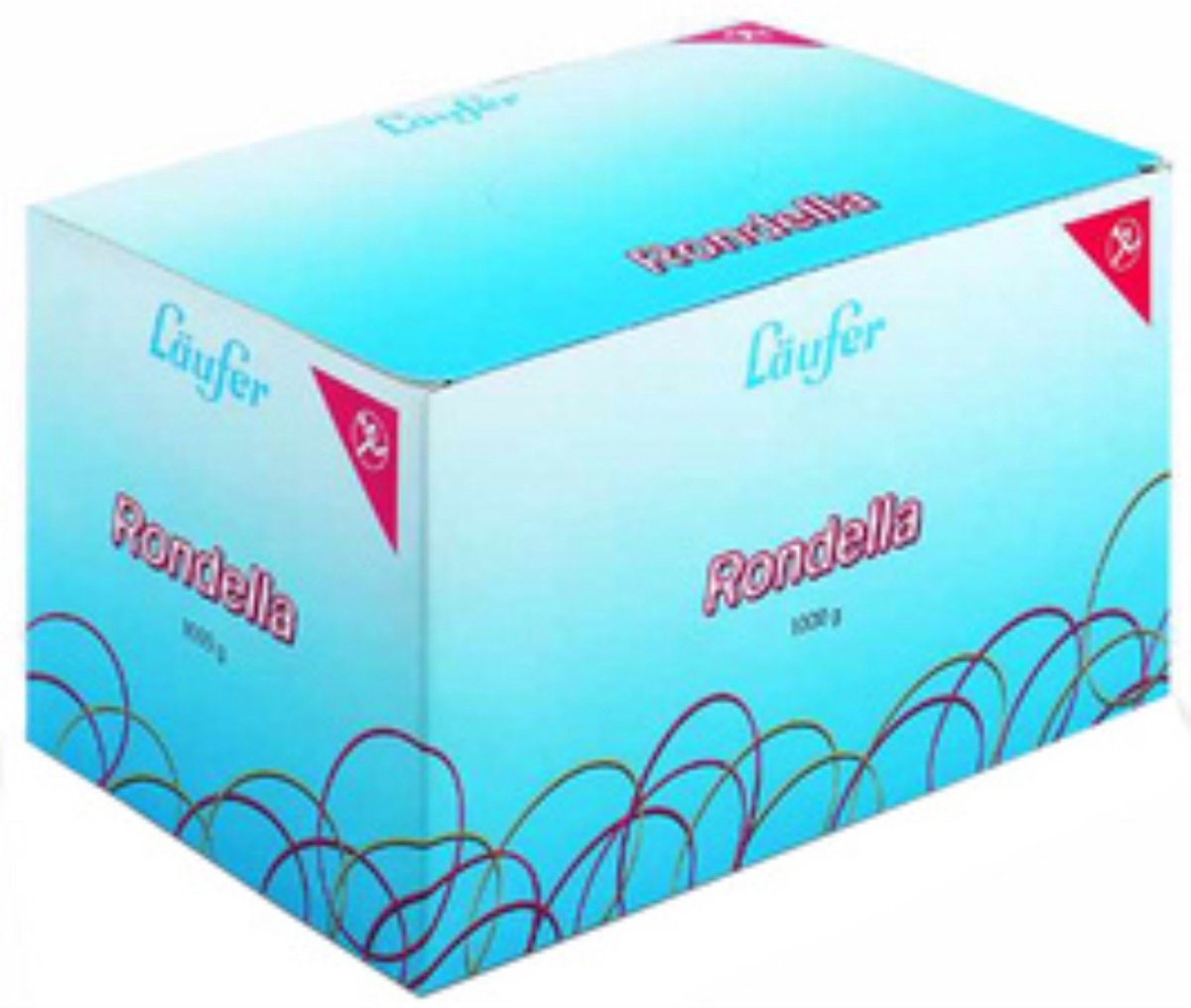laufer rondella elastiek in doosje 25mm 1000gr rood