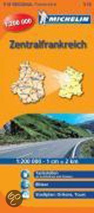 Michelin Regionalkarte Zentralfrankreich 1 : 200 000 - cover