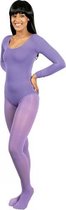 Paarse verkleed bodysuit lange mouwen voor dames - Verkleedkleding/carnavalskleding verkleedaccessoires 40/46 (40/44)