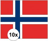 10x pièces autocollants drapeau Norvège