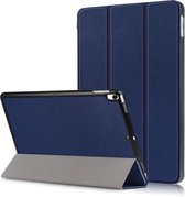 Hoes Geschikt voor iPad Air 3 / Pro 10.5 (2017) Hoes Book Case Hoesje Trifold Cover - Hoesje Geschikt voor iPad Air 3 / Pro 10.5 (2017) Hoesje Bookcase - Donkerblauw