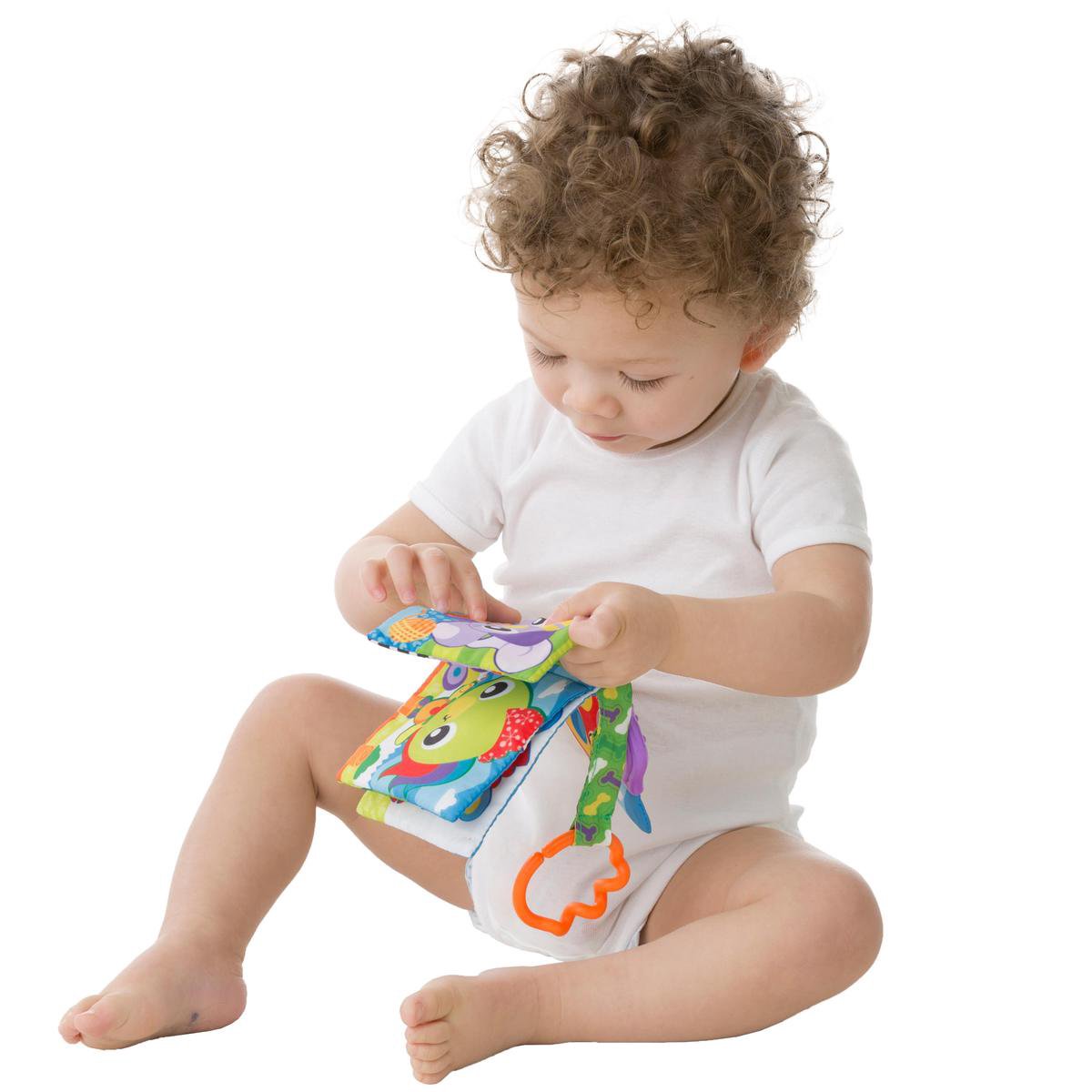 Playgro Activiteitenboekje Boederijdieren - Bijtboekje - Bijtprofiel - Pieper - Baby boek -baby boekje 0-6 maanden - Bijtring - baby boekje met geluid — afbeelding 3