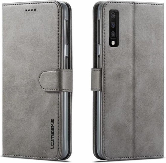 Samsung Galaxy A50 Luxe Magnetische Wallet Hoesje Grijs | bol.com