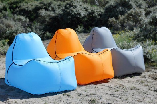 Opblaasbare stoel Opblaasstoel Air Chaise Lounge opblaasbare lounge met poef voor kamperen Gaming Lunchpauze Tuinfeest Geniet van zonnebaden (red
