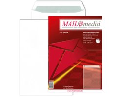 MAILmedia akte-envelop offset wit, C4, 22,9 x 32,4 cm, zonder venster, zelfklevend, 10 st.