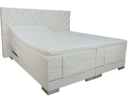 Slaaploods.nl Princess - Elektrische Boxspring inclusief matras - 140x220 cm - Wit