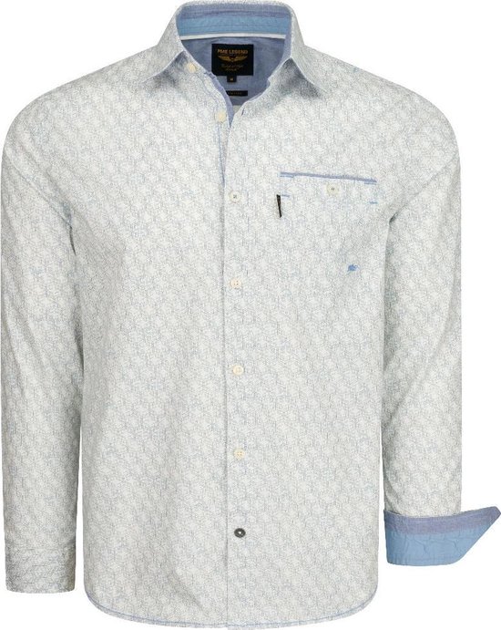 Pme legend stretch overhemd bright white blue - Maat M | bol.com