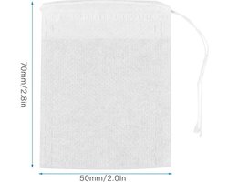 Lege Theezakjes - Theefilter papier - Theezeef - Teabag - b2c thee zakjes - Theefilters - Witte papieren filter