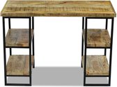 Bureau 110x50x76 cm mangohout (incl. vloerviltjes)