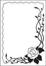Nellies Choice Embossing Folder Vintasia Rose frame VINF003  106x150mm