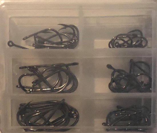 Vishaakjes 60 stuks in 6 maten - Vissen - Haken van Merkloos — afbeelding 4