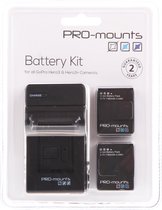 PRO-mounts Battery Kit Hero3 & 3+ + GRATIS Rugzak