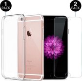 iPhone 6 6s TPU silicone en Tempered glass Screenprotector Set