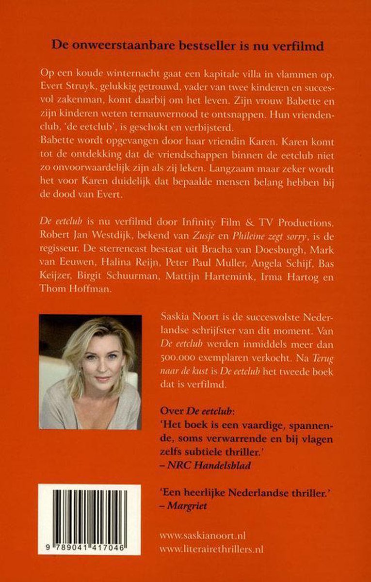 De eetclub - back cover