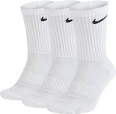 Nike Everyda Cushion Crew Sokken - Maat 46-50 - Unisex - wit/zwart
