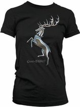 Game of Thrones - Chrome Baratheon Sigil Vrouwen T-shirt - Zwart - XL