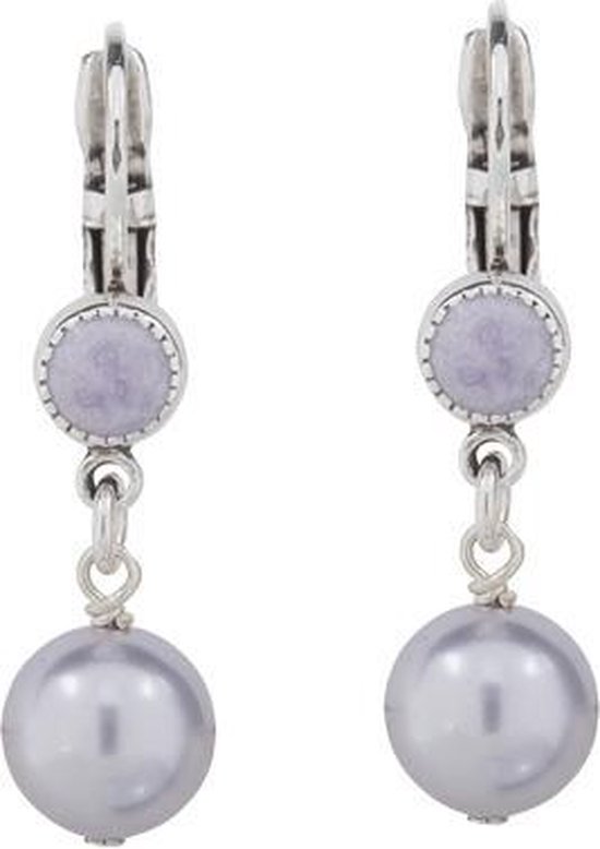 Dolce Luna Oorhangers Pearl paars