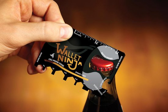 Wallet Ninja Multitool Card - 18 tools - voor in je portemonnee