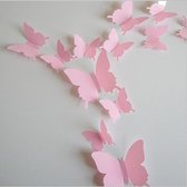 Effen roze 3D-vlinders