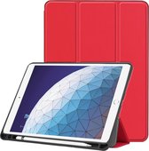 Smart Tri-Fold Case met Pen Houder voor Apple iPad Air 3 2019 - rood