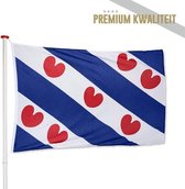 Friese Vlag Friesland 150x225cm - Kwaliteitsvlag - Geschikt voor buiten