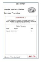 North Carolina Criminal Law and Procedure-Pamphlet # 13