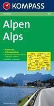 Alpen 1 : 500 000. Autokarte mit Panorama