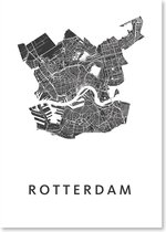Rotterdam - Ingelijste Stadskaart Poster