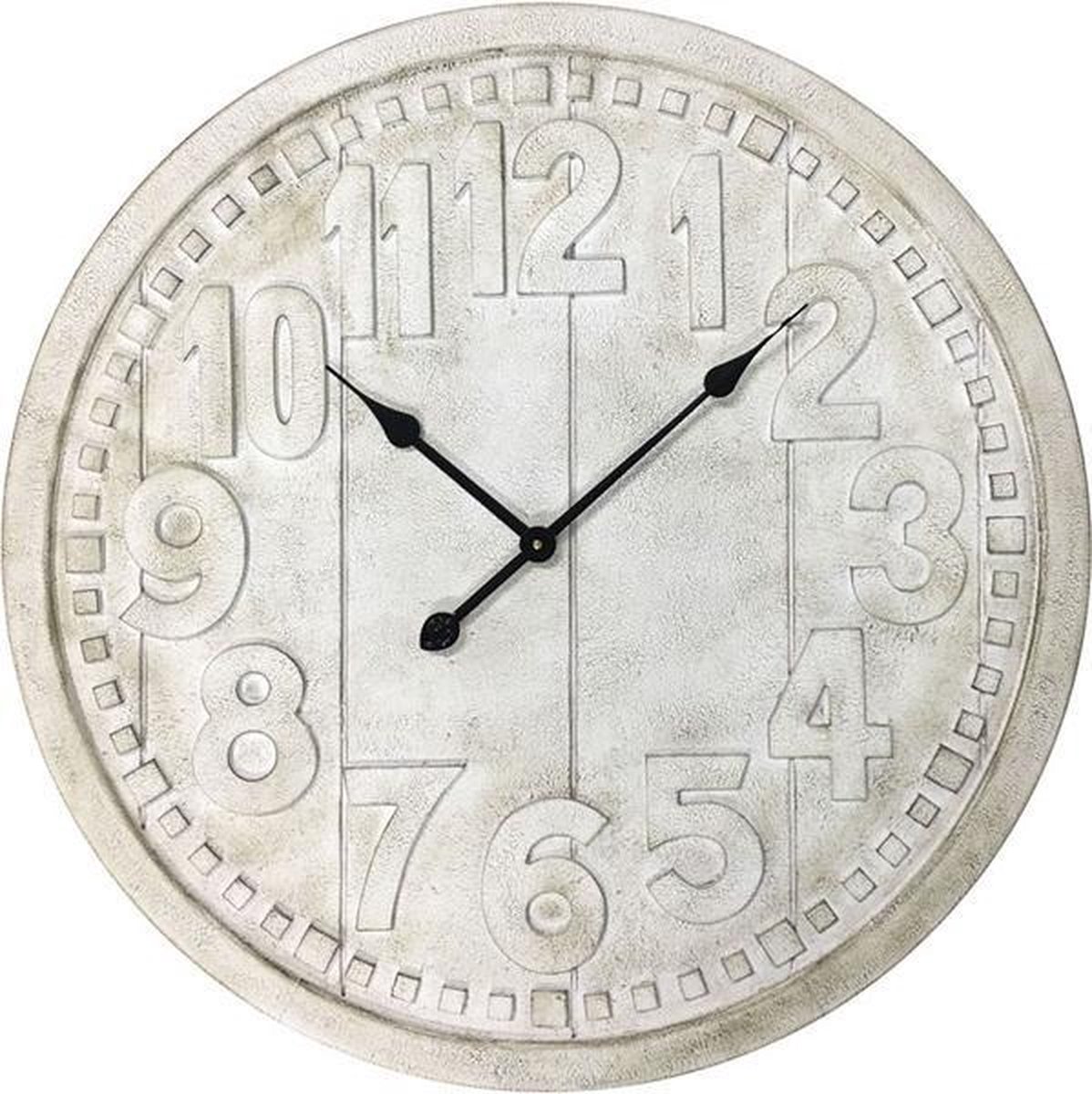 Wandklok WHITE WOODS vintage design