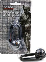 Fosco Kompas - Karabijnhaak - Thermometer