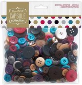 Assorted Buttons (250g) - Capsule - Spots & Stripes Jewels