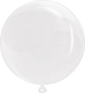 Doorzichte witte ronde ballon - Feestdecoratievoorwerp