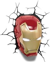 3DlightFX Marvel Iron Man Mask - Wandlamp - LED