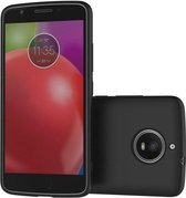 Zwart TPU Siliconen Case Backcover Hoesje voor Motorola Moto E4
