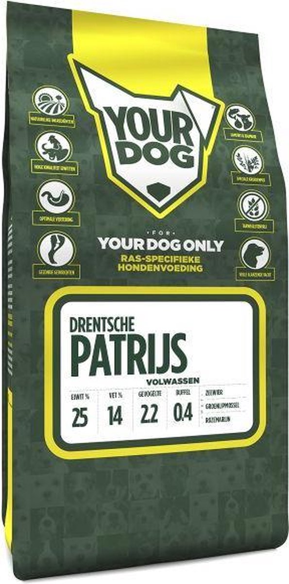 Yourdog Drentsche Patrijs Volwassen - 3 KG