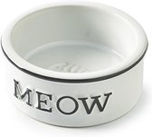Rivièra Maison Meow Kat - Voerbak - Wit - ø 13,5 cm
