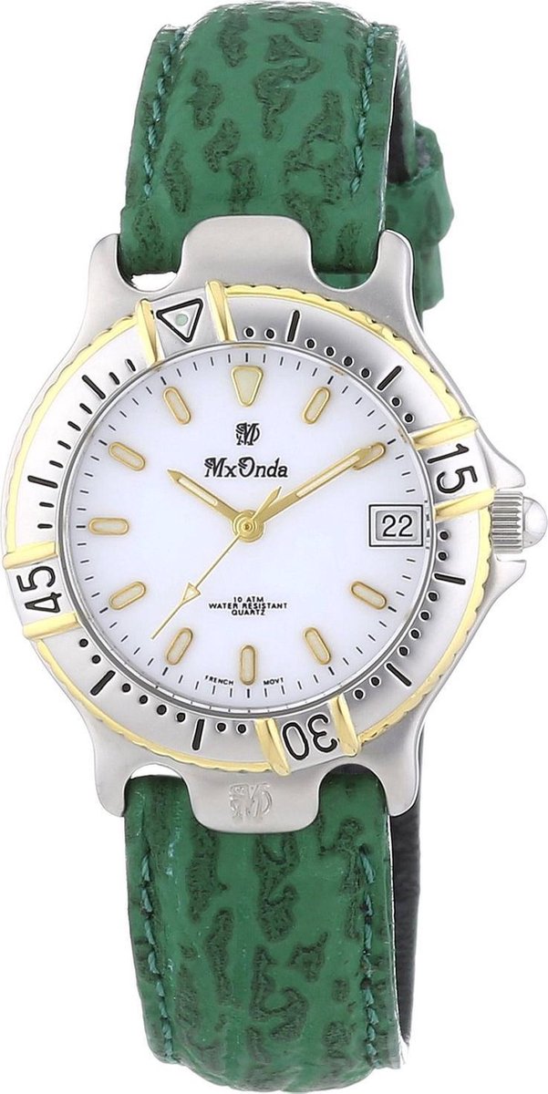Mx Onda 32-1201-15 Horloge - Leer - Groen - Ø 31 mm